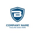 B Letter Shield Logo Vector Design Template. Royalty Free Stock Photo