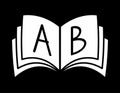 a and b letters, open book Royalty Free Stock Photo
