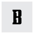 B11 - logo, design element or icon. 11B. Logotype with letter B and number 11 Royalty Free Stock Photo