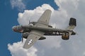 B-25 Mitchell Bomber Aircraft in Flight Royalty Free Stock Photo