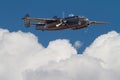B-25 `Mitchell` Bomber in Flight Royalty Free Stock Photo