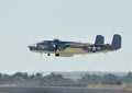 B-25 Mitchell Bomber flying on clear sky