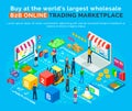 B2 Online Trading Marketplace. Buy, World Platform Royalty Free Stock Photo