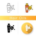 B5 panthenol in tube icon. Medical ointment bottle. Remedy in package. Moisturizing cosmetic product for hair treatment