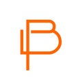 B, PB, PLB, PDB initials line art geometric company logo Royalty Free Stock Photo