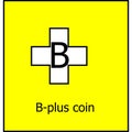 B-plus coin cryptocurrency logo