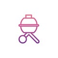 B-B-Q icon in Nolan style