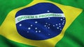 Brazilian flag waving in the wind isolated Brazil Royalty Free Stock Photo