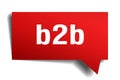 B2b red 3d speech bubble Royalty Free Stock Photo