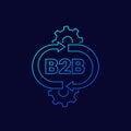 B2b service vector linear icon Royalty Free Stock Photo