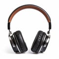 B2 Sound Wireless Headphones With Leather Strap - Chrome-plated, Dark Black And Brown