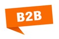 b2b speech bubble. b2b ribbon sign. Royalty Free Stock Photo