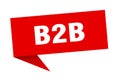 b2b speech bubble. b2b ribbon sign. Royalty Free Stock Photo