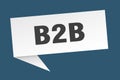 b2b speech bubble. b2b ribbon sign. Royalty Free Stock Photo
