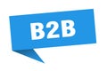 b2b speech bubble. b2b ribbon sign. Royalty Free Stock Photo