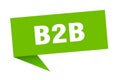 b2b speech bubble. b2b ribbon sign. Royalty Free Stock Photo
