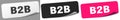 b2b sticker. b2b sticker set on white background Royalty Free Stock Photo