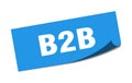 b2b sticker. b2b square sign. b2b Royalty Free Stock Photo