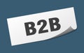 b2b sticker. b2b square sign. b2b Royalty Free Stock Photo