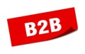 b2b sticker. b2b square sign. b2b Royalty Free Stock Photo