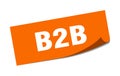 b2b sticker. b2b square sign. b2b Royalty Free Stock Photo