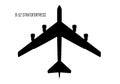 B-52 stratofortress silhouette Royalty Free Stock Photo