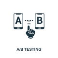 A B Testing icon. Simple element from app development collection. Filled A B Testing icon for templates, infographics and more