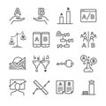 A/B testing icons set Royalty Free Stock Photo
