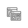A B Testing line icon