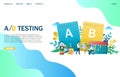 A B testing vector website landing page design template