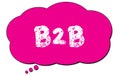 B2B text written on a pink thought bubble Royalty Free Stock Photo