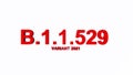 B.1.1529 VARIANT, 3D Text, 3D Rendering Royalty Free Stock Photo