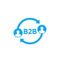B2b vector icon on white Royalty Free Stock Photo