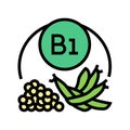 b1 vitamin color icon vector illustration