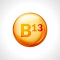 B13 vitamin drop oil. Health medicine orotic acid natural diet b13 nutrition food care vitamin