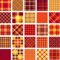 B&W big plaid pattern set Royalty Free Stock Photo