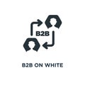 b2b on white icon. b2b on white concept symbol design, vector il Royalty Free Stock Photo