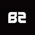 B Z letter monogram style initial logo template