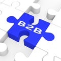 B2B Puzzle Showing Business To Business
