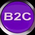 B2c Button Means Business To Consumer Buying Or Selling Royalty Free Stock Photo