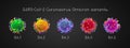 BA.1, BA.2, BA.3, BA.4, BA.5 - SARS-CoV-2 Covid-19 coronavirus omicron variants