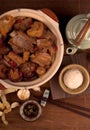 Ba kut teh. Malaysian stew of pork herbal soup Royalty Free Stock Photo