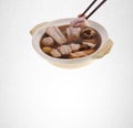 ba kut teh or malaysian stew of pork and herbal soup. Royalty Free Stock Photo