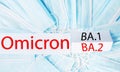 BA2 Omicron sub-variant gradually replacing BA1 Concept. Royalty Free Stock Photo