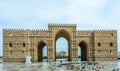 Baab Makkah, ruined fortified Mecca gate with lots of pigeons on the square, Jeddah, Saudi Arabia