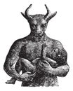 Baal vintage engraving