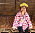 Young thai Kayan woman giraffe woman posing for tourists