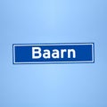 Baarn place name sign in the Netherlands Royalty Free Stock Photo