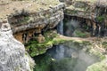 Baatara gorge waterfall and the natural bridges, Tannourine, Lebanon Royalty Free Stock Photo