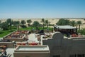 Bab Al Shams desert arabian resort view from the top of the roof Royalty Free Stock Photo